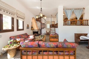 Living area - White Villa (Rhodes)