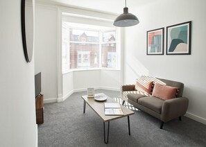 Two-Bedroom Apartment | Living area | Flat-screen TV - The Ruby Retreat Apartment (Saltburn-by-the-Sea)