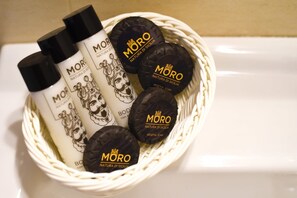 Shower, free toiletries, hair dryer, bathrobes