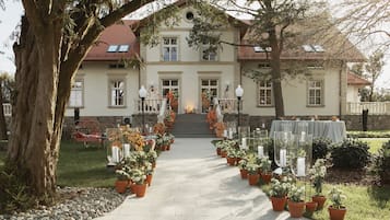 Outdoor wedding area