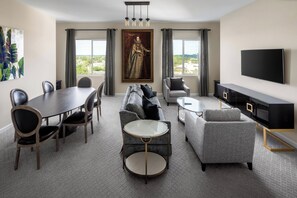 Presidential Suite, 2 Bedrooms, Bay View | Living area | Flat-screen TV - The Karol Hotel, St. Petersburg Clearwater, a Tribute Portfolio Hotel (Clearwater)