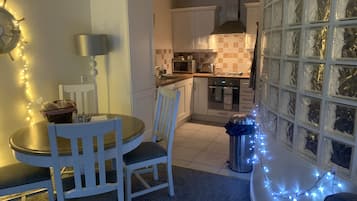 Apartment | Private kitchen | Fridge, microwave, oven, stovetop