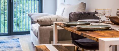 Apartment, 1 Bedroom | Living area | Flat-screen TV