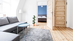 Standard Apartment | Living room | Flat-screen TV - 2-bedroom apartment by Kongens Nytorv (Copenhagen)