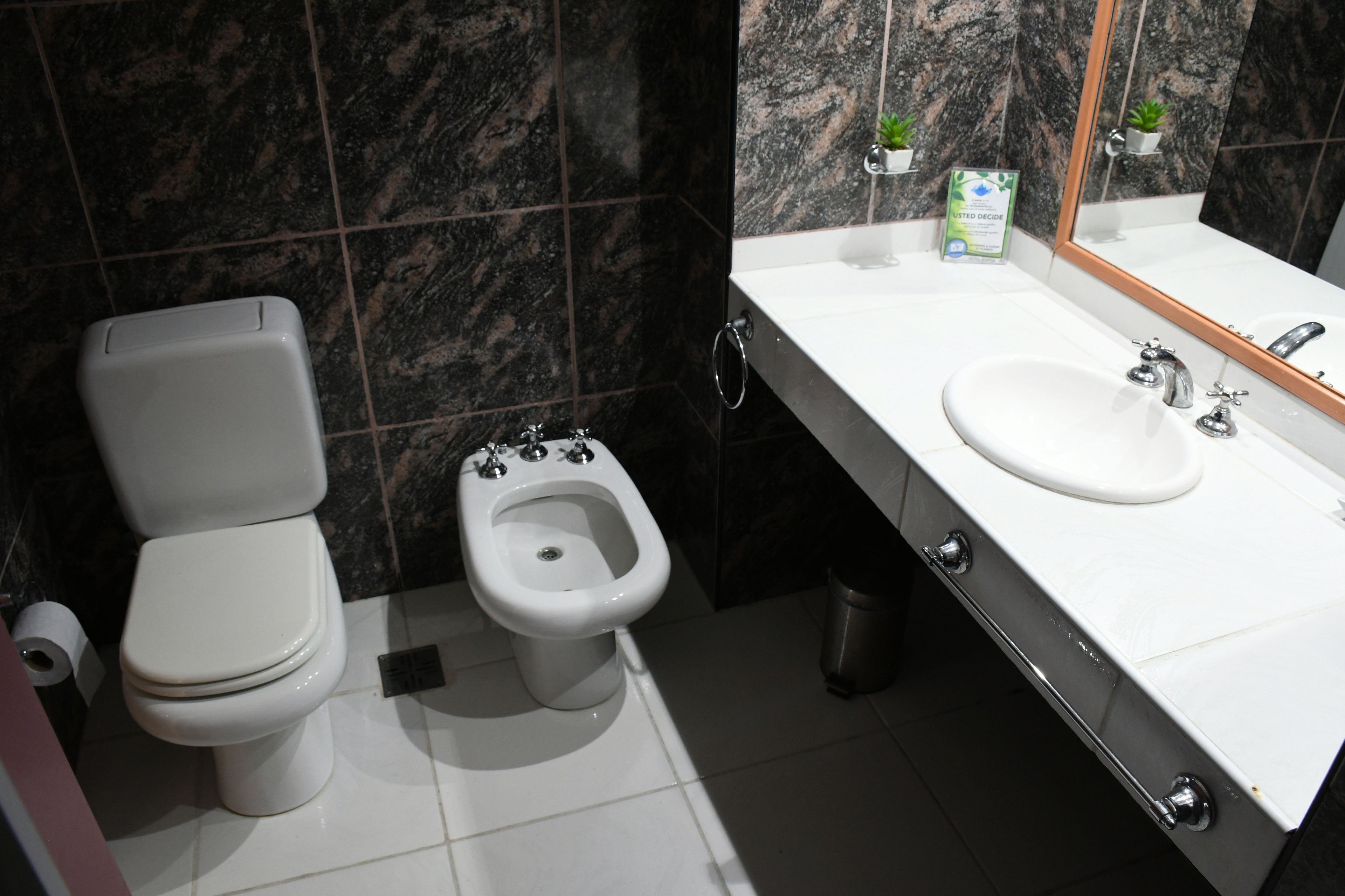 combined shower/bathtub, deep-soaking bathtub, rainfall showerhead