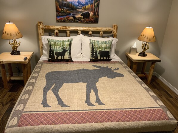 2 chambres, coffres-forts dans les chambres, fer et planche à repasser