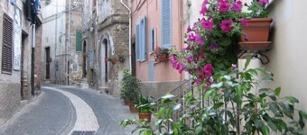 Close to Rome and beach. Great panoramic view in old town. Large roof terrace
