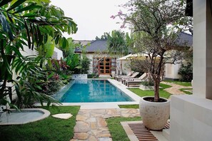 Outdoor pool - Villa Dayak-Asmat, a luxury tropical resort located in the heart of Seminyak (Badung)