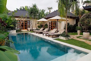 Outdoor pool - Villa Dayak-Asmat, a luxury tropical resort located in the heart of Seminyak (Badung)