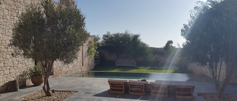 A heated pool