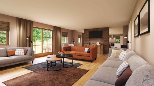 Chalet mit Hallenbad, Wellness und Kinderspielplatz im Feriendorf