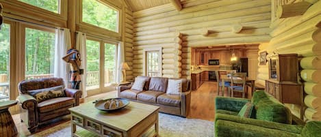 Una Smart TV, una chimenea, videojuegos, un futbolín