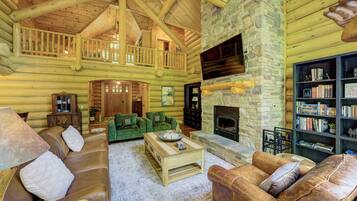 TV connectée, cheminée, jeux vidéo, baby-foot