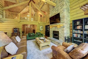 Smart TV, fireplace, video games, table football