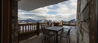 Terrasse avec accès direct aux pistes