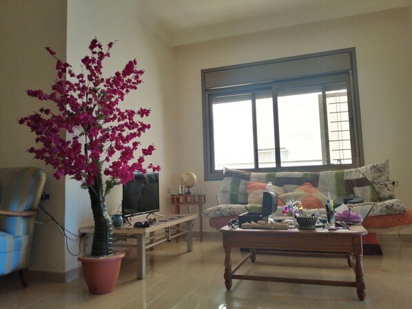 Apartment, 2 Bedrooms | Living room | Flat-screen TV