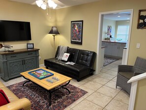 Smart TV, DVD player, books