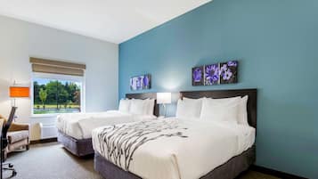 Standard Room, 2 Queen Beds, Non Smoking | Premium bedding, pillowtop beds, desk, laptop workspace