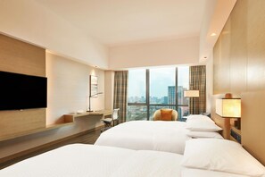 Chambre Exécutive, 2 grands lits, vue fleuve