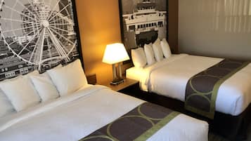 Premium bedding, pillow-top beds, individually furnished, desk