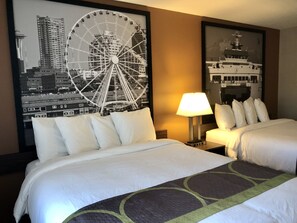 Premium bedding, pillow-top beds, individually furnished, desk