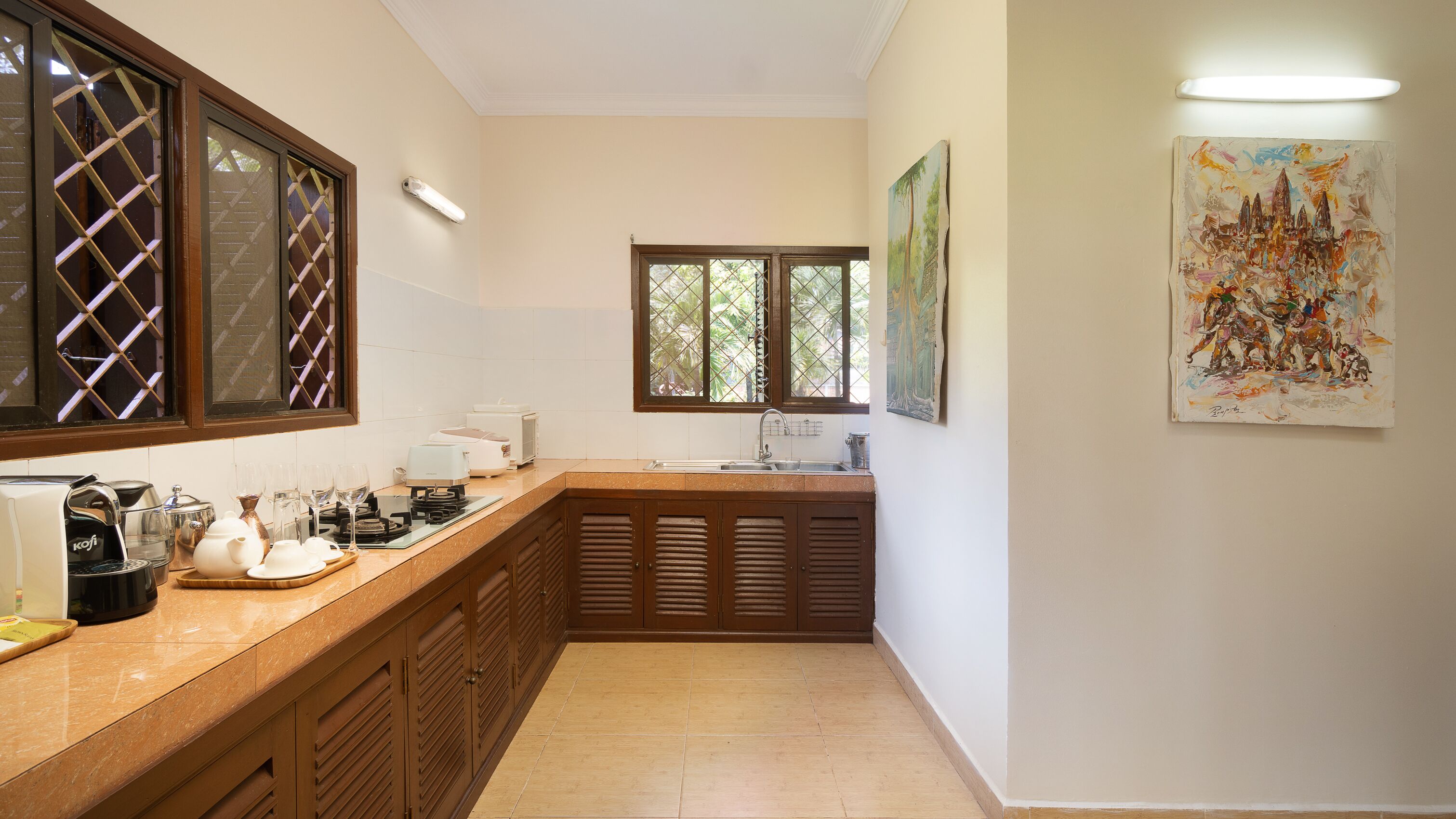 private four-bedroom home - daily afternoon tea + personal chef | private kitchen | full-sized fridge, coffee/tea maker, electric kettle