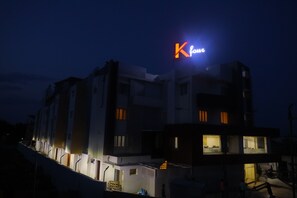 Front of property – evening/night - Kfour Apartment & Hotels Private Limited (Madurai)
