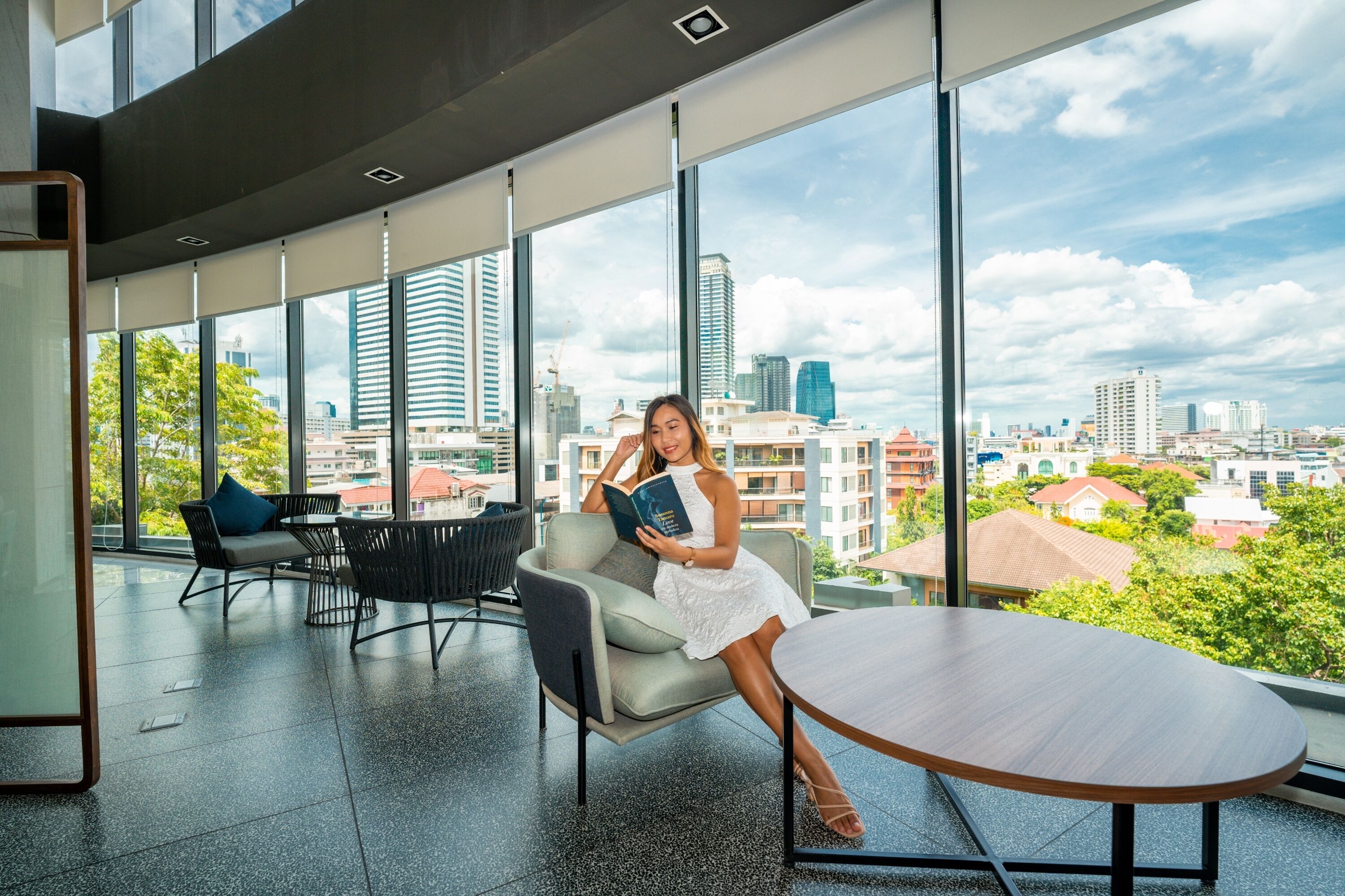 Sittområde i lobbyn