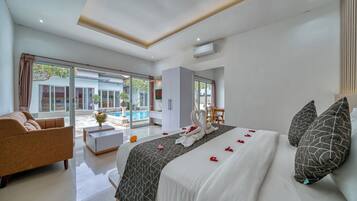 One Bedroom Villa | Bộ đồ giường cao cấp, minibar, két bảo mật tại phòng