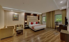 Egyptian cotton sheets, premium bedding, minibar, blackout drapes - Spectrum Resort & Spa, Udaipur (Udaipur)