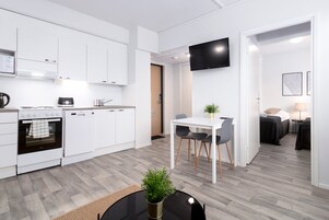 Huoneisto, 3 yhden hengen sänkyä | Ilmainen Wi-Fi, vuodevaatteet