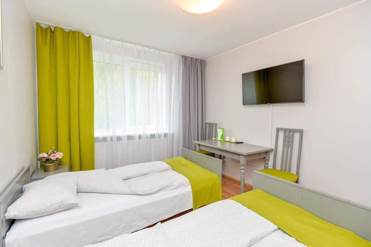Twin Room, Private Bathroom | Desk, free WiFi, bed sheets