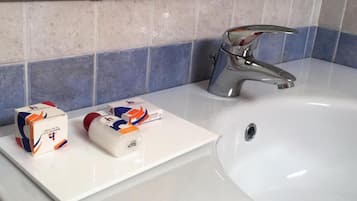 Habitación doble económica | Amenidades de baño | Regadera, amenidades de baño gratuitas, secadora de cabello, bidet