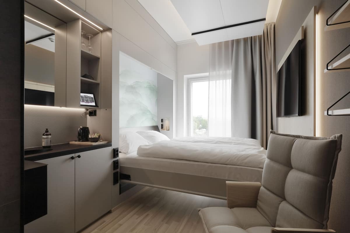 VALO Smart Double | Hypo-allergenic bedding available, in-room safe, blackout drapes