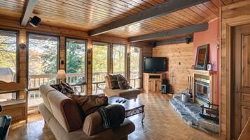 TV connectée, cheminée