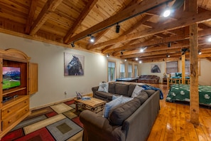 Smart TV, fireplace, Netflix, DVD player