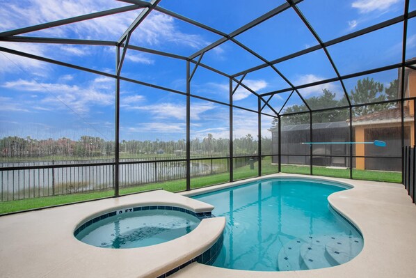 Outdoor pool, a heated pool