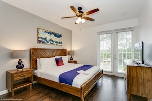 Casa geminada design, 3 quartos, acesso à piscina | 3 quartos, individualmente decorados, individualmente mobiliados