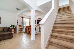 43-inch flat-screen TV with cable channels, TV, table football