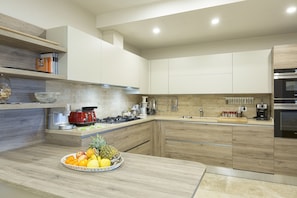 Fridge, oven, stovetop, dishwasher