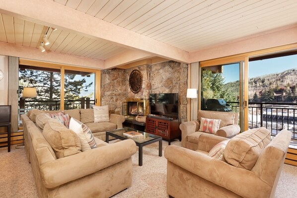 Fireplace, DVD player, books, video library - 2 Bdrm Den 3 BA Stonebridge Condos 920, On the Slopes (Snowmass Village)