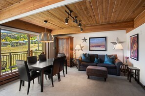 Televisión, chimenea, libros y videoteca 