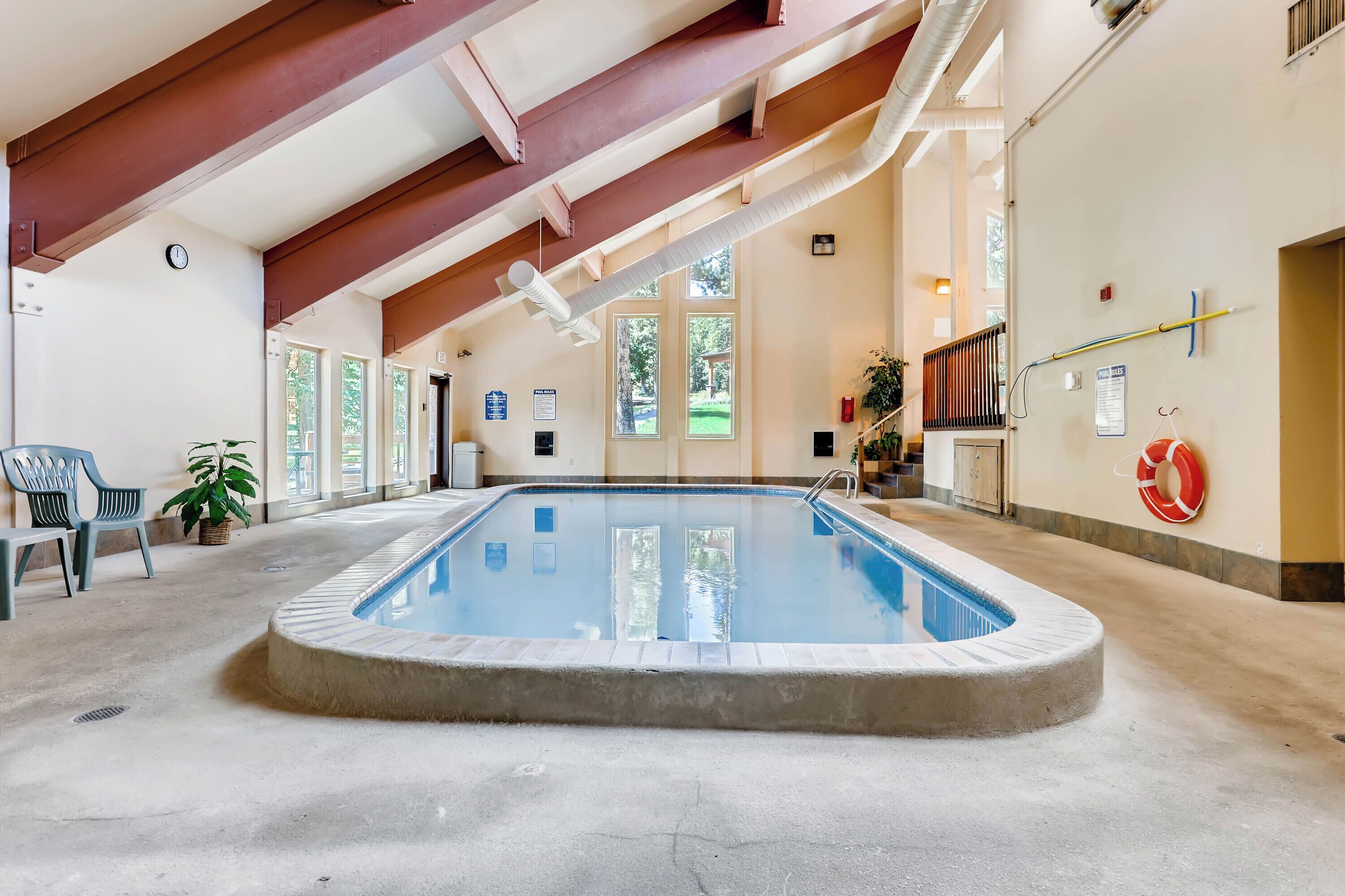 Indoor pool, a heated pool