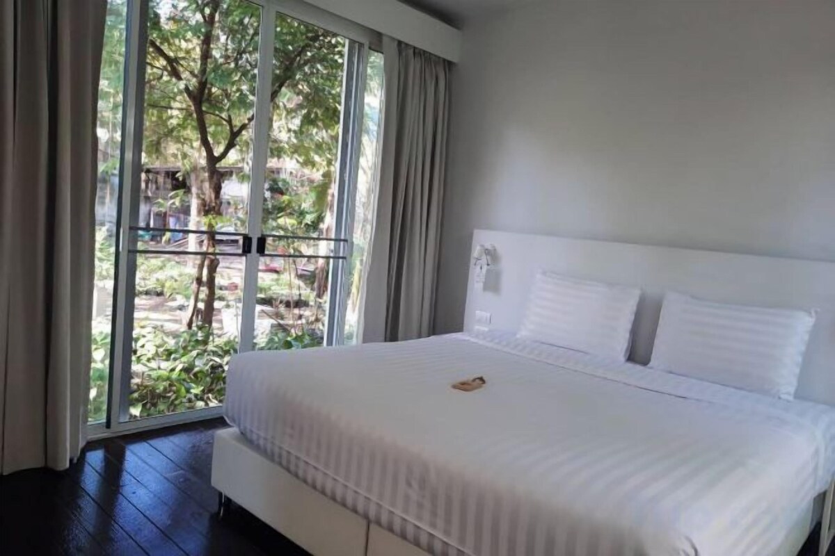 Blackout drapes, iron/ironing board (on request), WiFi (free)