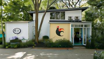 Overnatningsstedets indgangsparti