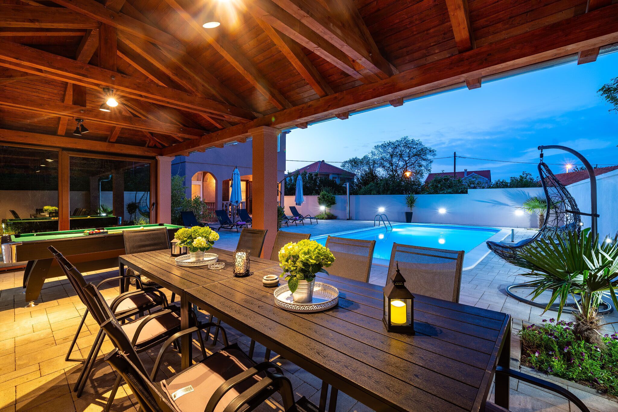 Outdoor pool, a heated pool