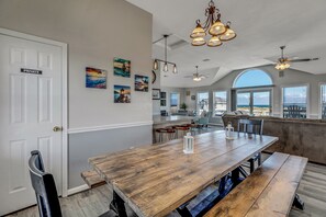 Dining - Corolla 4x4 house: Ocean views, Pool, Remodeled Master Bathroom, Wild Horses (Corolla)