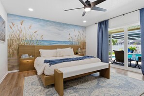 5 bedrooms, iron/ironing board, WiFi, bed sheets