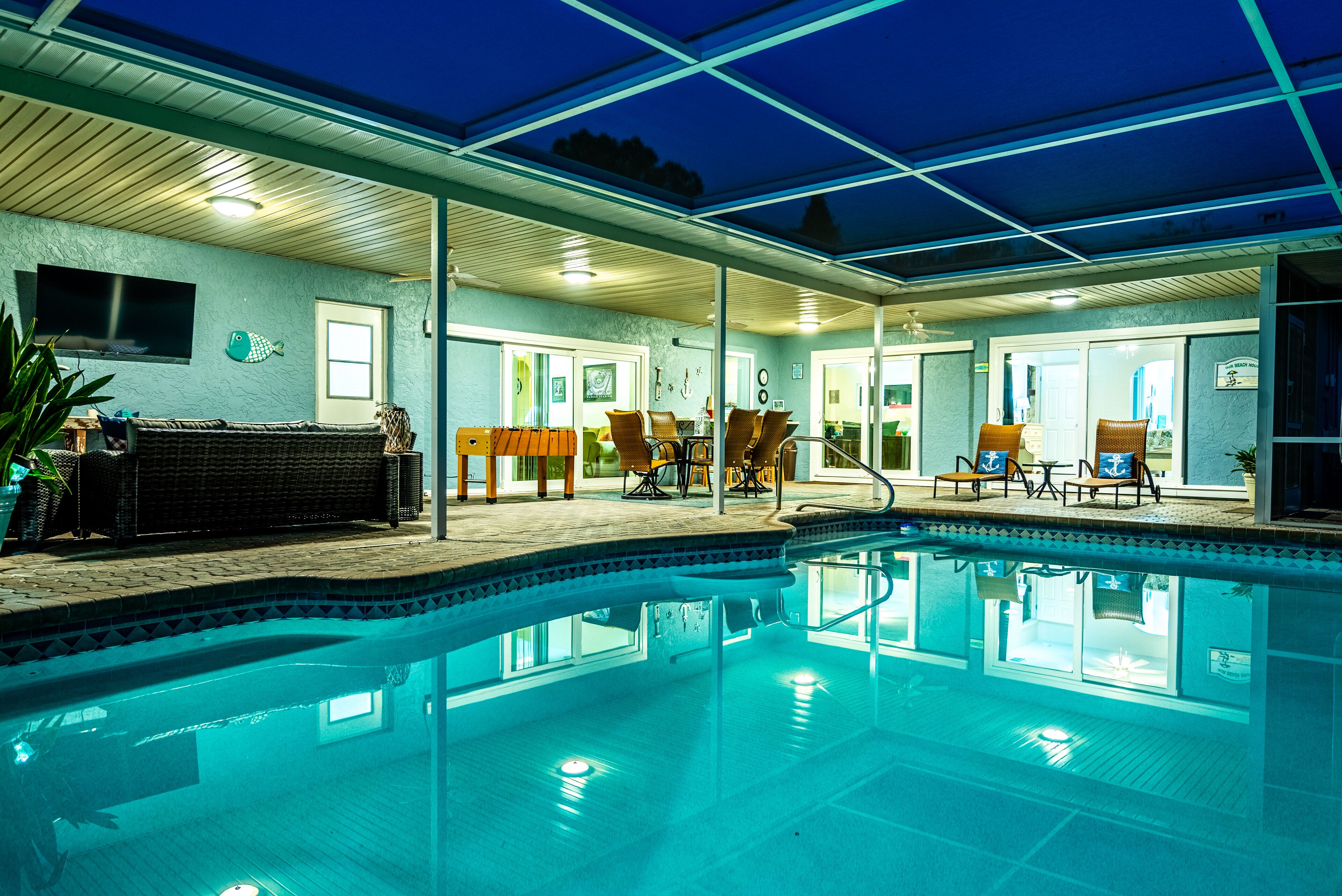 Et oppvarmet basseng