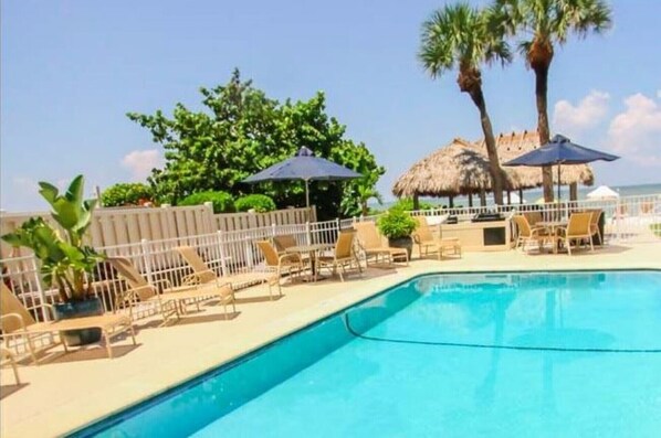 Outdoor pool, a heated pool